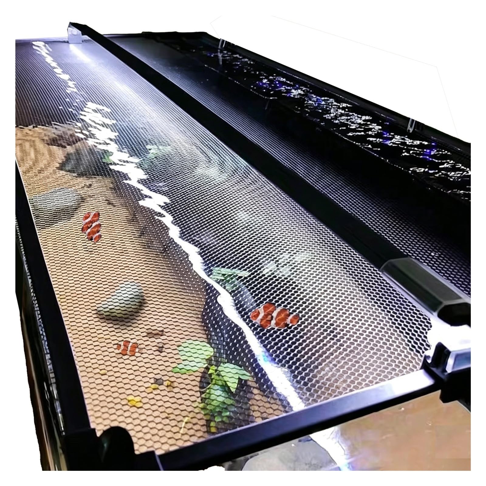 Genérico Malla Protectora para Acuario,Cubierta De Acuario，Antisaltos, Decoración, para Proteger A Los Peces Saltar Fuera del Tanque De Peces(180x60CM/70.87x23.62in)