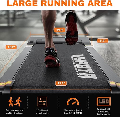 Miniatura 4 de ACCPO Cinta de correr de 300 libras de capacidad con inclinación, caminadora plegable para el hogar Max 2.5 HP Cinta de correr eléctrica para correr