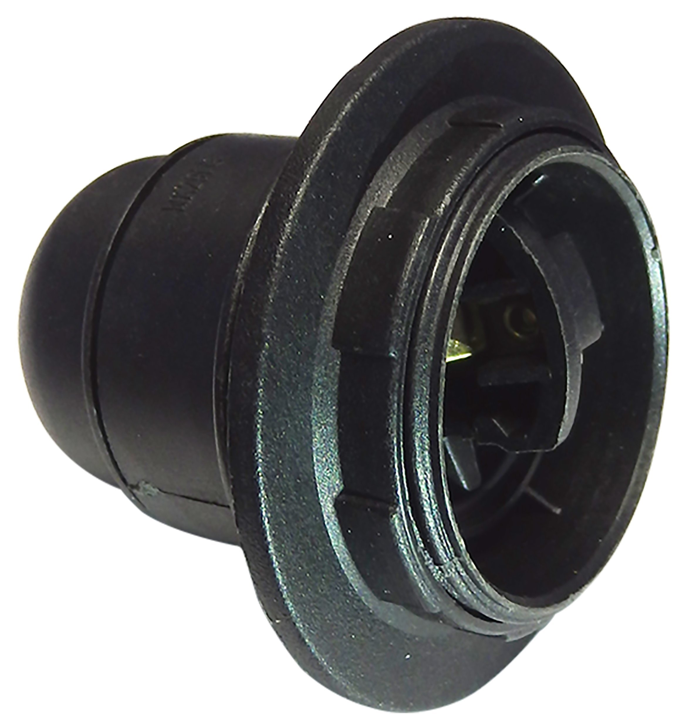 Portalampada E27 Filettato + Ghiera Nero Set 5 Pezzi - Electraline