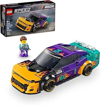 LEGO Speed Champions NASCAR Next Gen Chevrolet Camaro ZL1, Model Racecar Building Set, NASCAR Collectible Racing Toy for Kids Ages 9 and Up, 76935