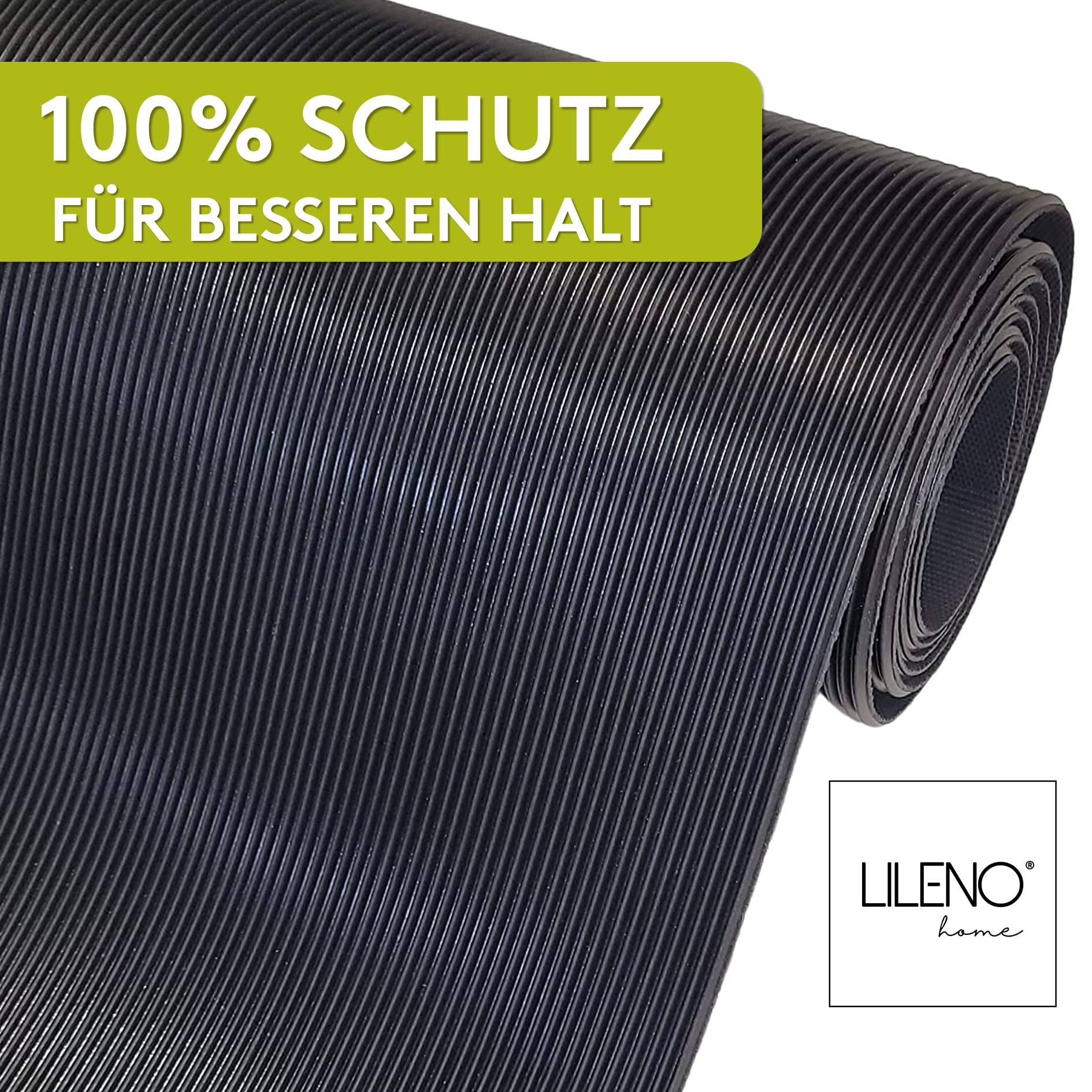 LILENO HOME Mata gumowa z wypustkami (3 mm), towar sprzedawany na metry, 250 x 100 cm – jako podłoga warsztatowa, mata antypoślizgowa, nakładka na stół warsztatowy i mata podłogowa, do piwnicy, przyczepy, garażu