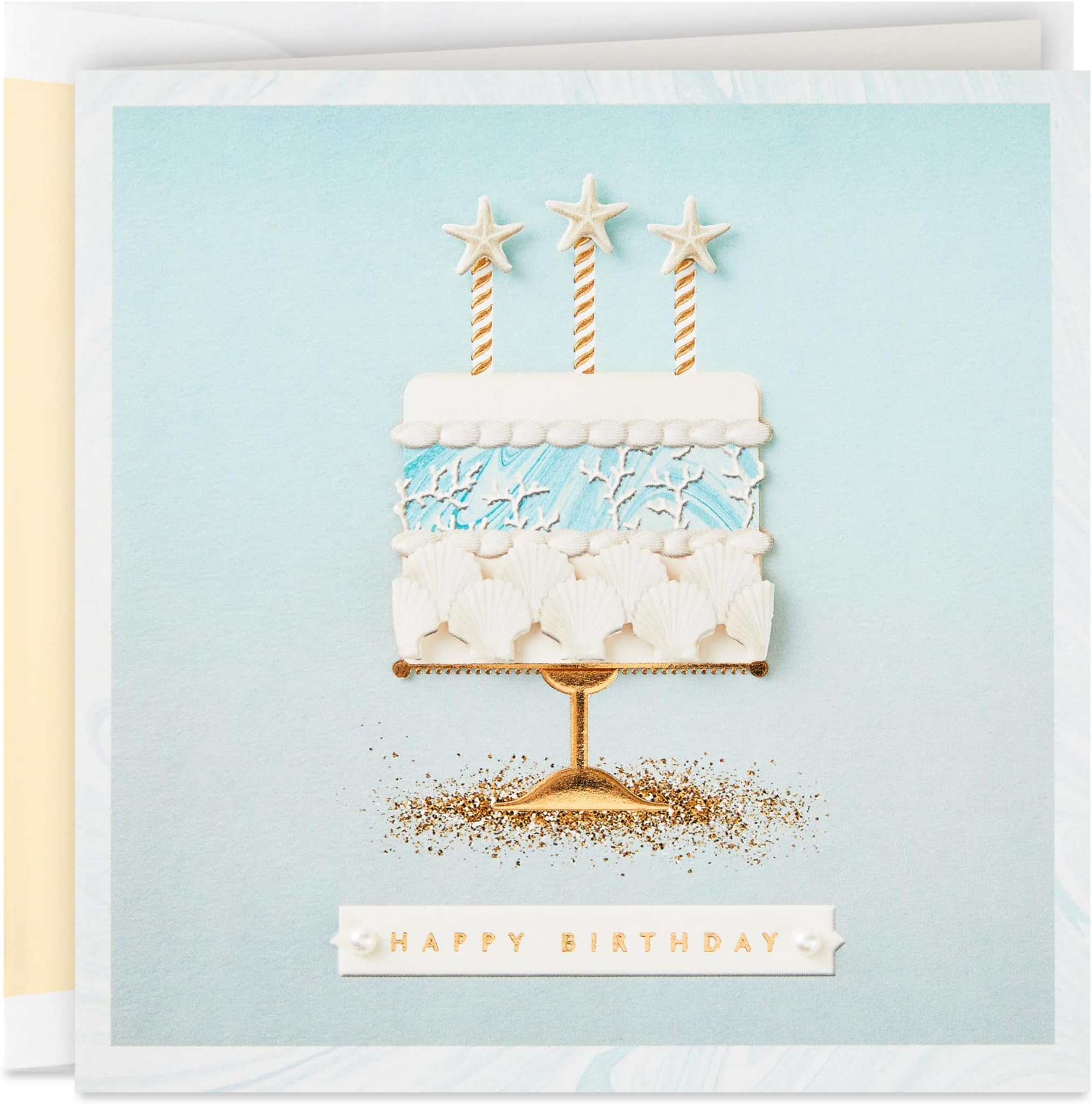 Signature Birthday Card (Seashell Birthday Cake)
