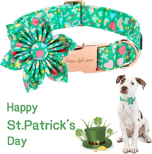 Miniatura 3 de Unique style paws Collar para perro con corbata para el día de Pascua, collar para mascotas para perros pequeños, medianos y grandes con hebilla de