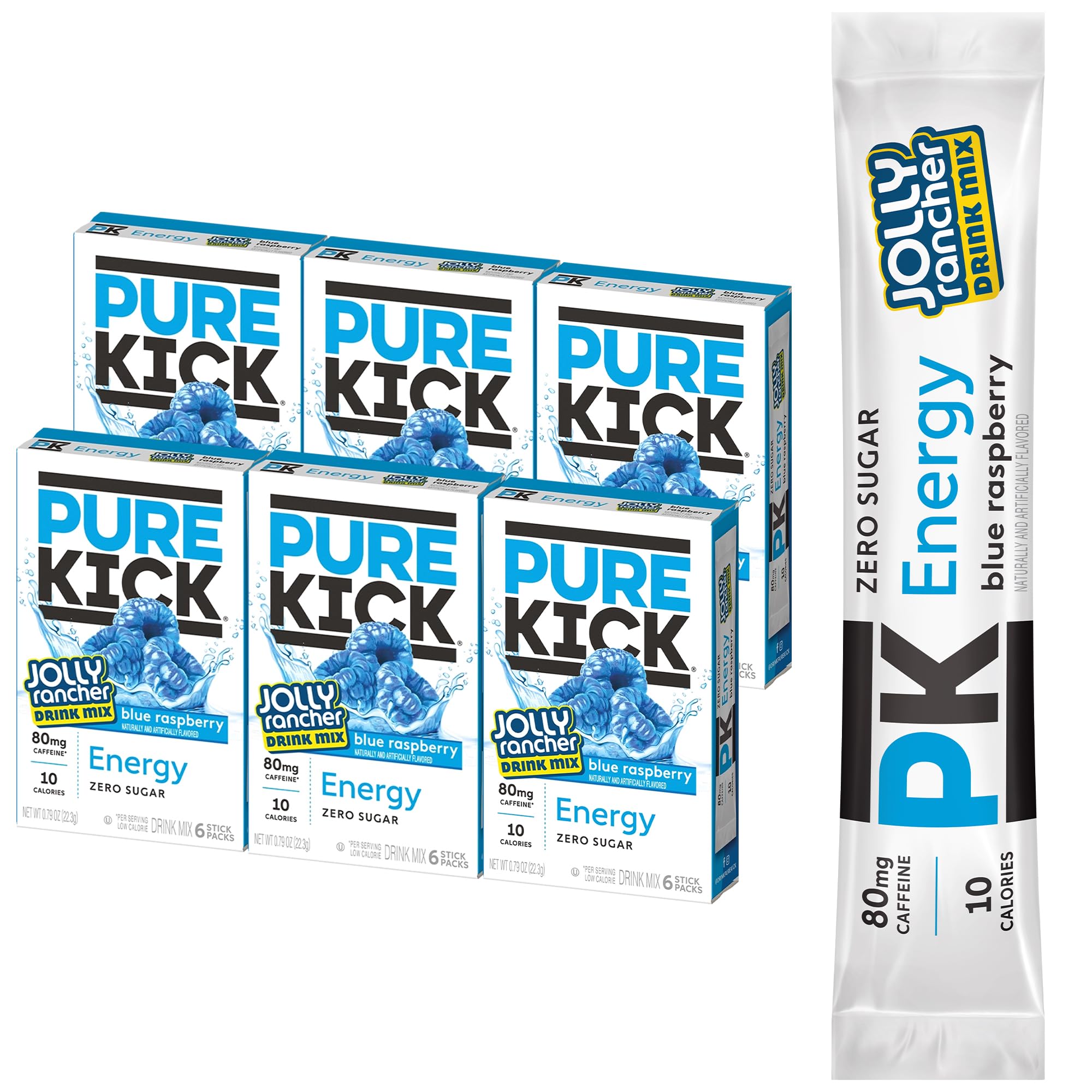 Amazon.com : Pure Kick Singles To Go, Jolly Rancher Blue Raspberry