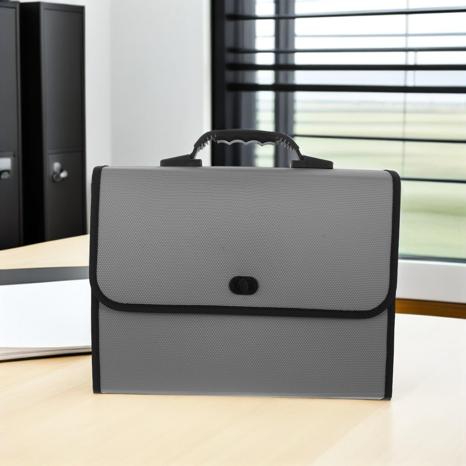 BESTYASH Cartella Porta Documenti Espandibile 26 Tasche A4 in Plastica con Manico Rinforzato e Chiusura a Fibbia, Organizer Portatile per Scuola e Ufficio
