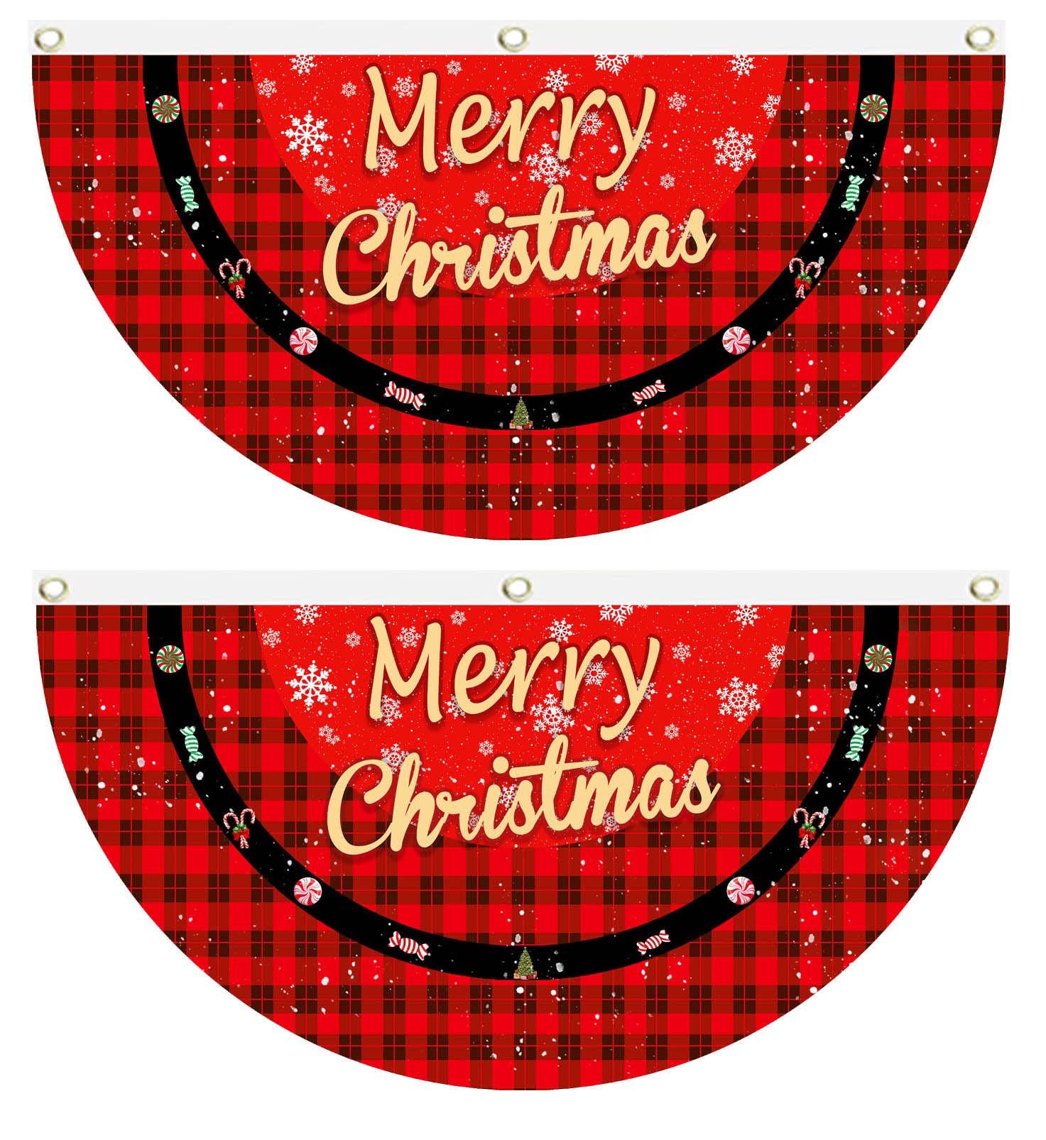 Weihnachtsmann-Flagge 'Merry Christmas' – 90x150 Cm, Polyester, Mit Messingösen – Für Outdoor-Deko