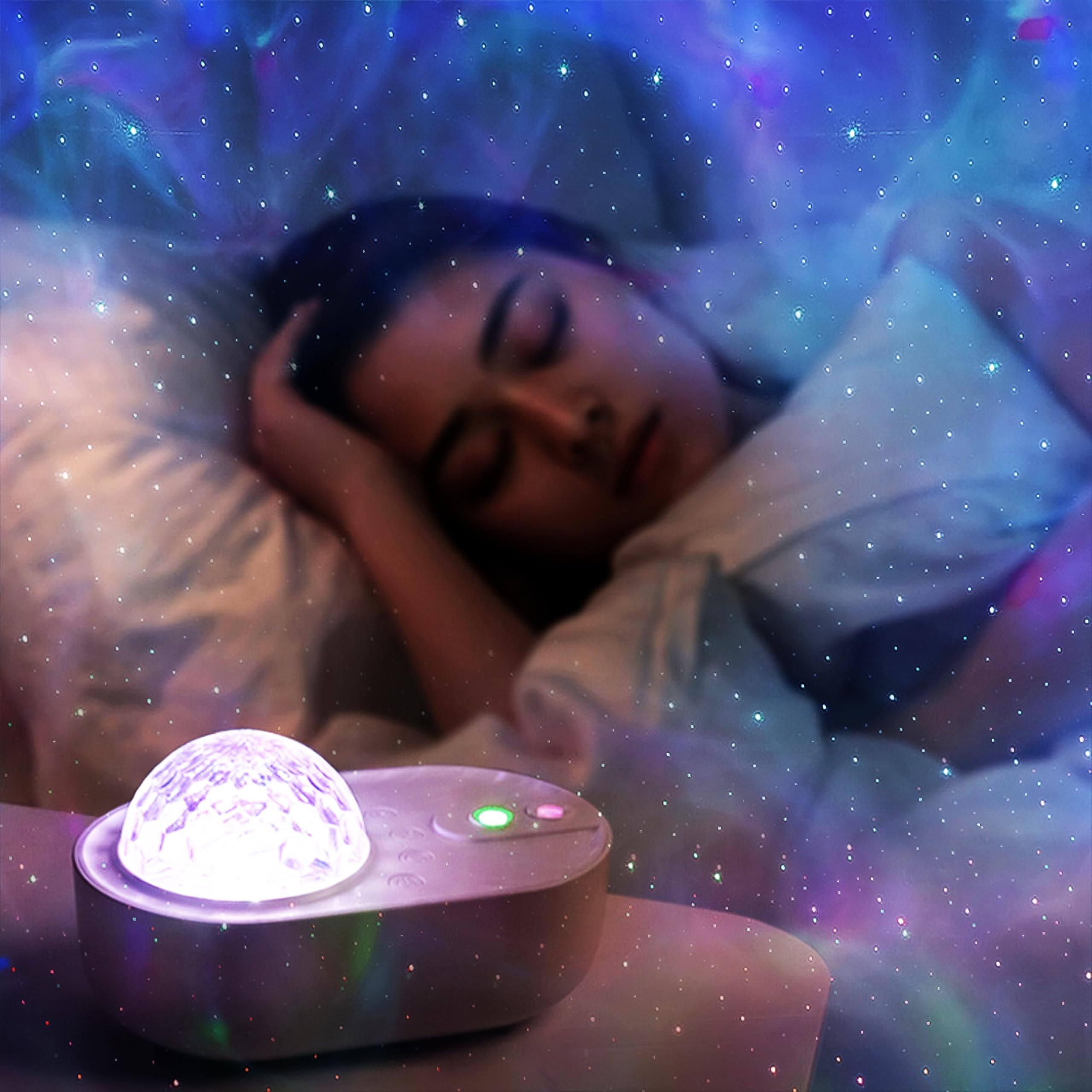 Retoo Proyector de cielo estrellado, luz nocturna con altavoz de música Bluetooth, proyector de luz de estrellas con mando a distancia, Galaxy Planetarium, lámpara de estrella para decoración