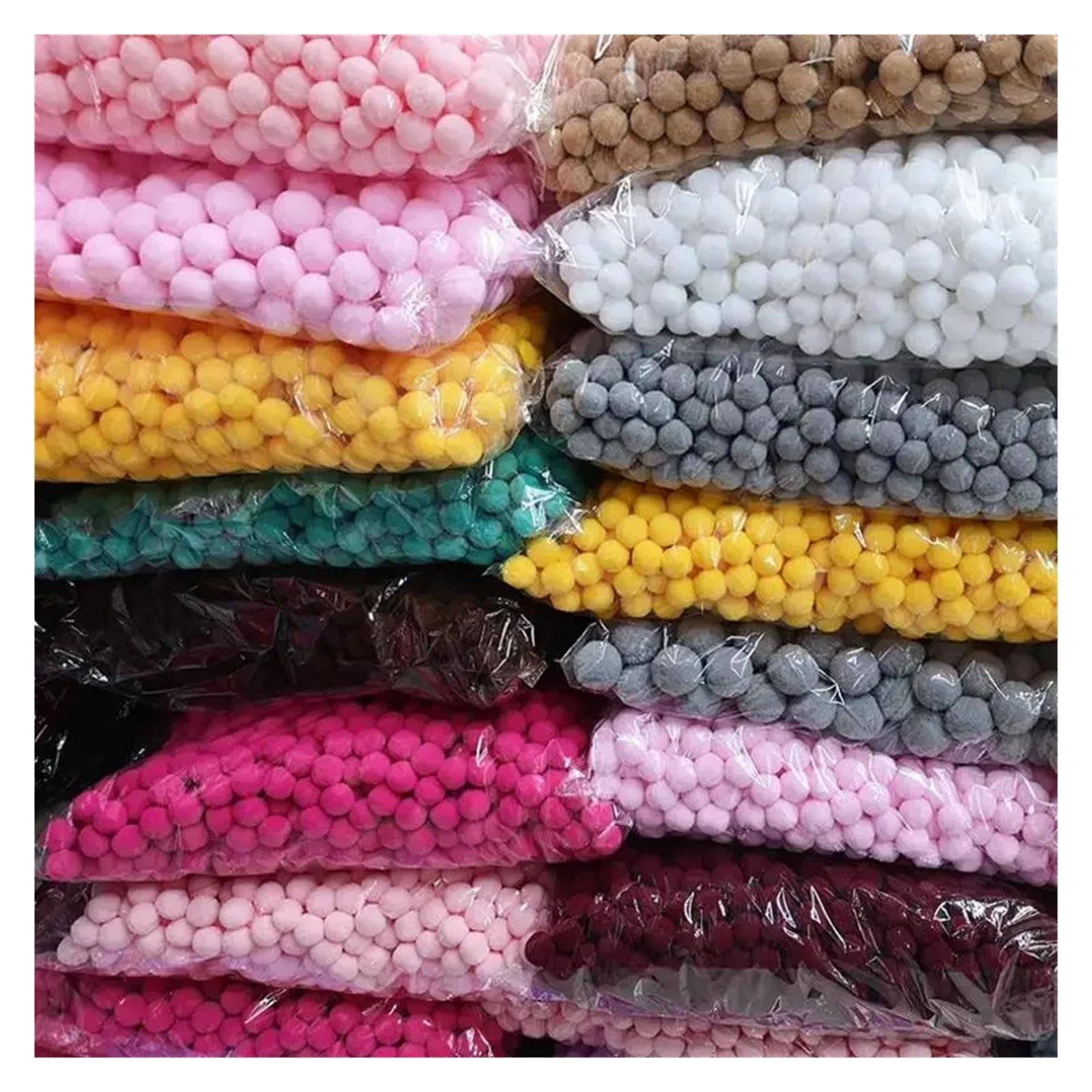 Pompones Manualidades Bolas de pompones de felpa suaves y esponjosas
