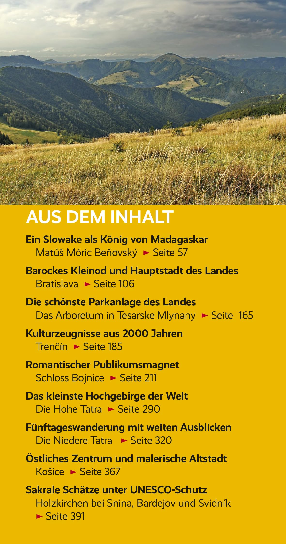 TRESCHER Reiseführer Slowakei: Unterwegs zwischen Donau und Beskiden. Mit Bratislava, Kleinen Karpaten, Hoher Tatra und Donautiefland