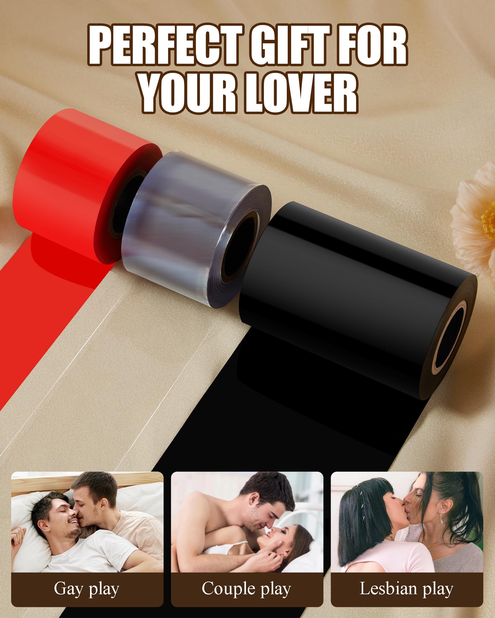 Bondage Restraints Tape Set 2 Rolls Electrostatic Tape For - View #4