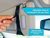Vista 6 de Sunglasses Holder for Car Visor – Dual Storage Holds 2 Pairs One-Hand Operation, Scratch-Proof, Universal Fit Glasses Organizer for Vehicle