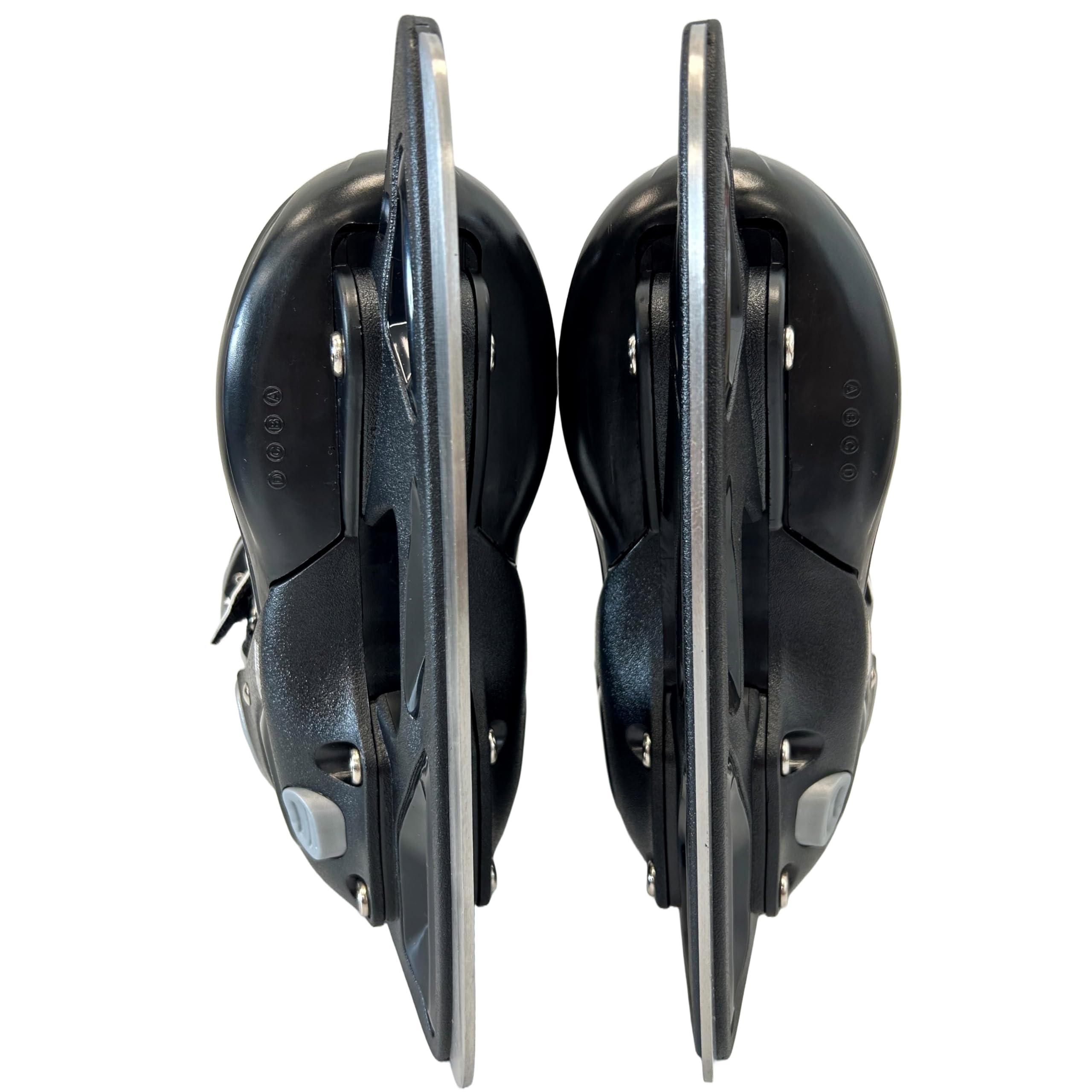 Cox Swain verstellbare Schlittschuhe Push, Eislaufschuhe für Kinder, Jugendliche und Erwachsene bis 100KG, vorgeschliffene Edelstahlkufe, Softboot, Black Gr. S (33-36)
