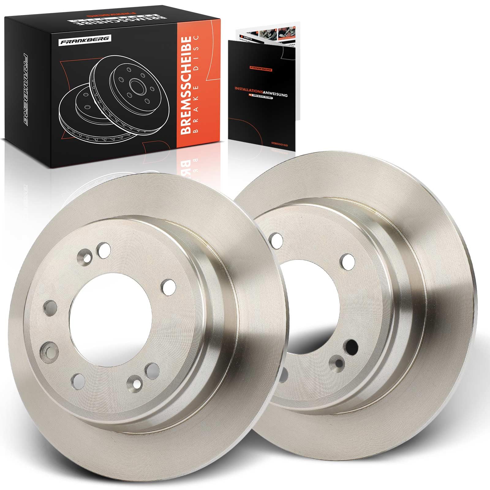 Frankberg Set di dischi freno incl. 2x Dischi Freno Posteriore Pieno Diametro262mm Compatibile con i30 FD Sportage SL Cee'D Compatto ED Pro Cee'D ED Replace# 584111H300
