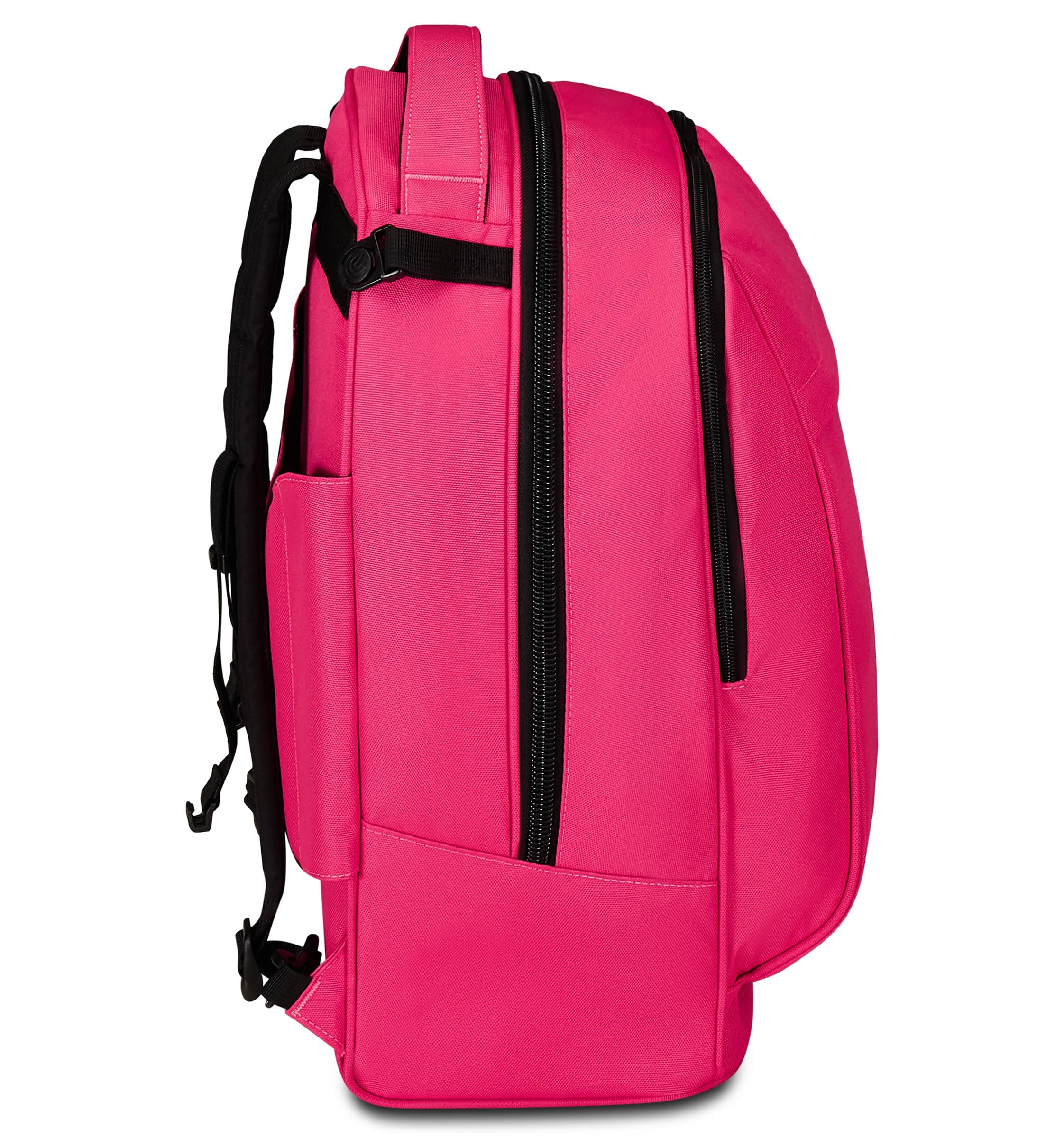 Invicta Trolley Scuola New Tech Solid, Rosa, 3 in 1, Zaino con Carrello Sganciabile, Multi tasche, Maxi Capienrte, Scuola, Viaggio e Tempo Libero, Ragazzi