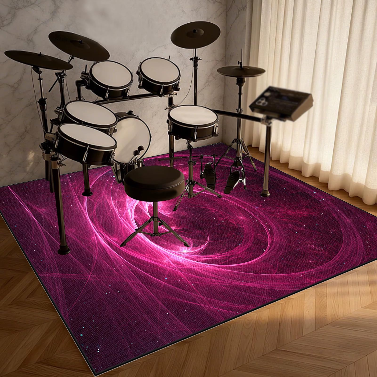 120 x 90 cm, mata dźwiękoszczelna, antypoślizgowa, profesjonalna mata dźwiękoszczelna, perkusja, dywan do werbla basowego, werbla i innych instrumentów muzycznych, mata do bębnów