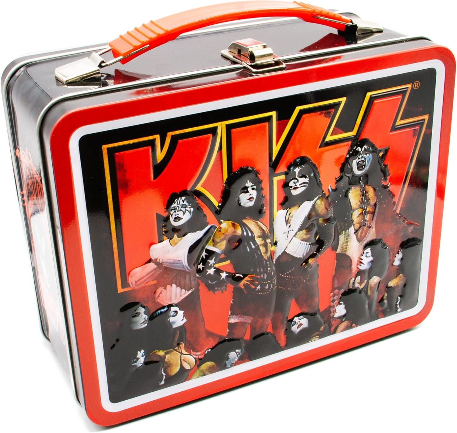 AQUARIUS KISS Fun Box – Sturdy Tin Storage Box with Plastic Handle & Embossed Front Cover – Officially Licensed KISS Merchandise & Collectible Gifts for Kids, Teens & Adults AQUARIUS KISS Fun Box – Sturdy Tin Storage Box with Plastic Handle & Embossed Front Cover – Officially Licensed KISS Merchandise & Collectible Gifts for Kids, Teens & Adults