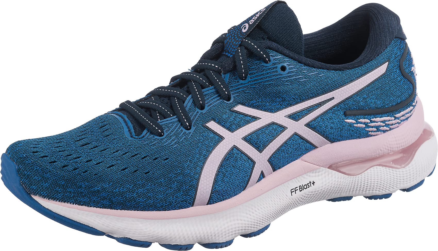 Asics Nimbus 24 Buty do biegania Szosowego dla Kobiet Niebieski Róowy 40 EU