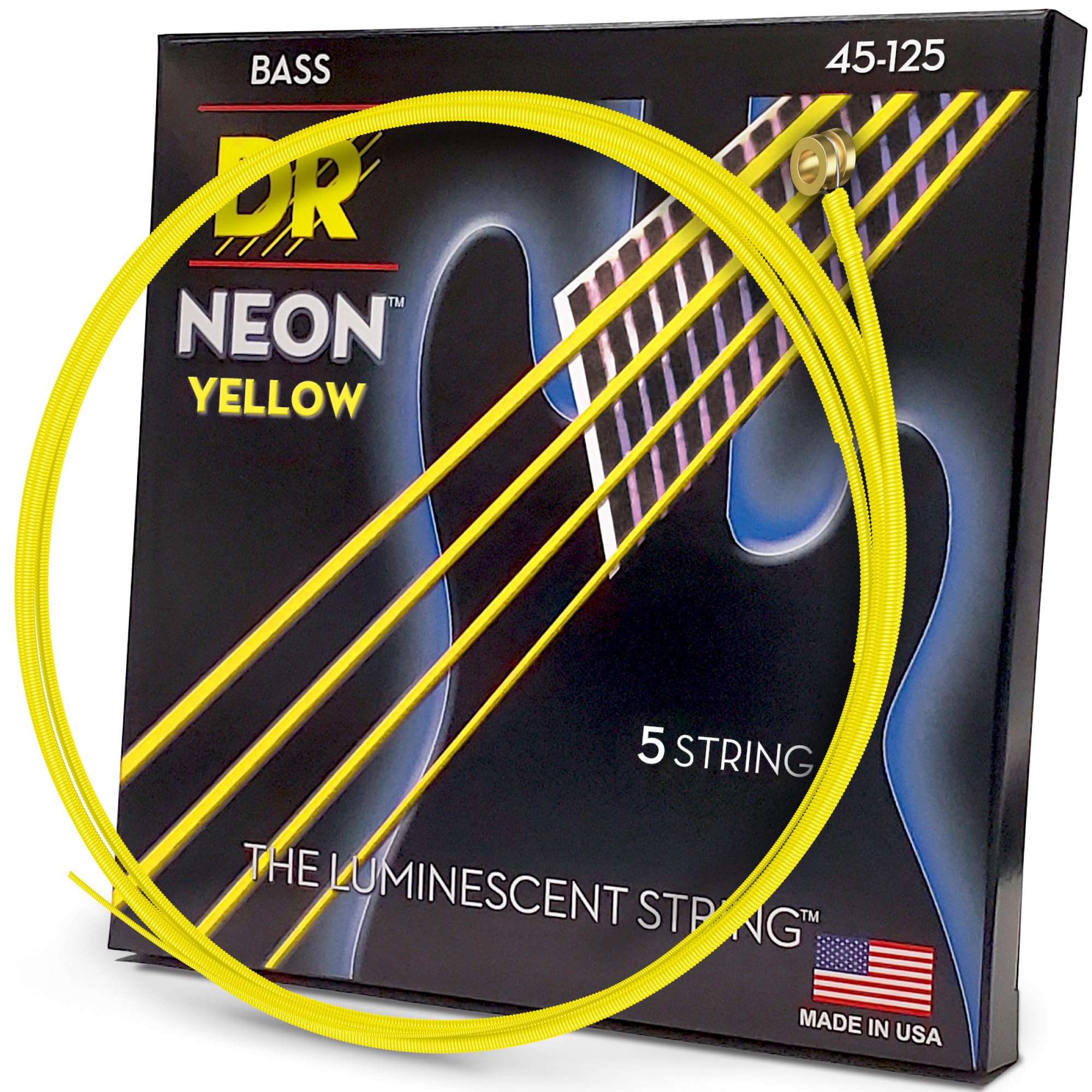 DR Strings NYB5-45 Struny do gitary basowej pokryte niklem, średnie