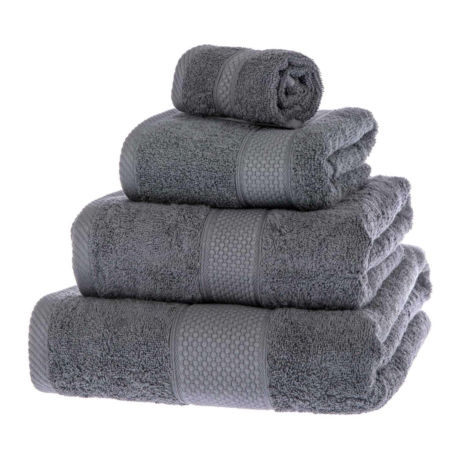 HOMESCAPES Light Blue Turkish Cotton Set of 4 Face Cloths Flannel Super Soft Thick & Absorbent 500 GSM Towel Heavy Weight for everyday Luxury — view 16