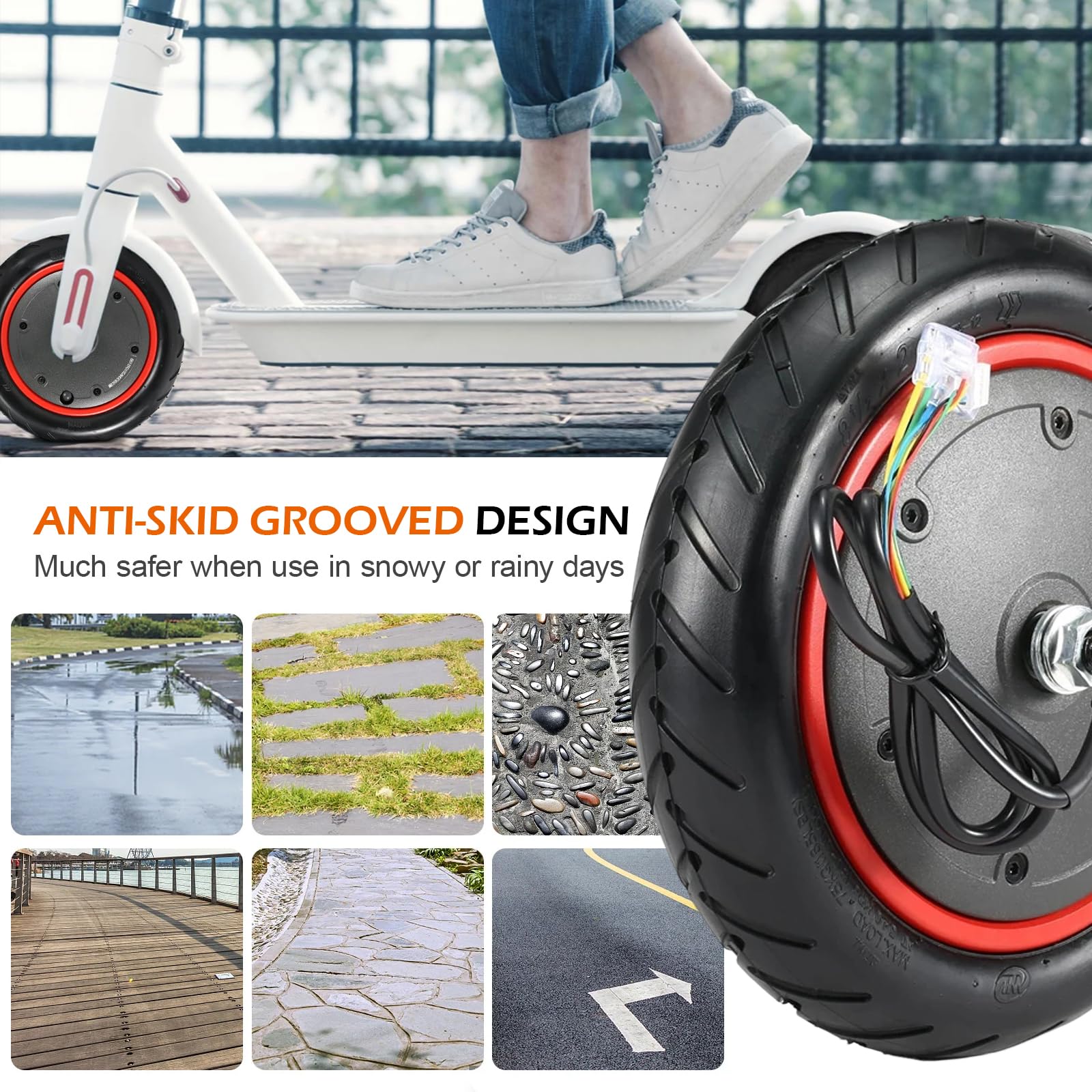 Motor de 350 W, repuesto para M365 Pro, motor de scooter con neumáticos de goma maciza, 36 V, 350 W, motor de accionamiento pro/pro2, motor de accionamiento para Xi ao .mi 1S M365 Pro, Pro 2,Mi3