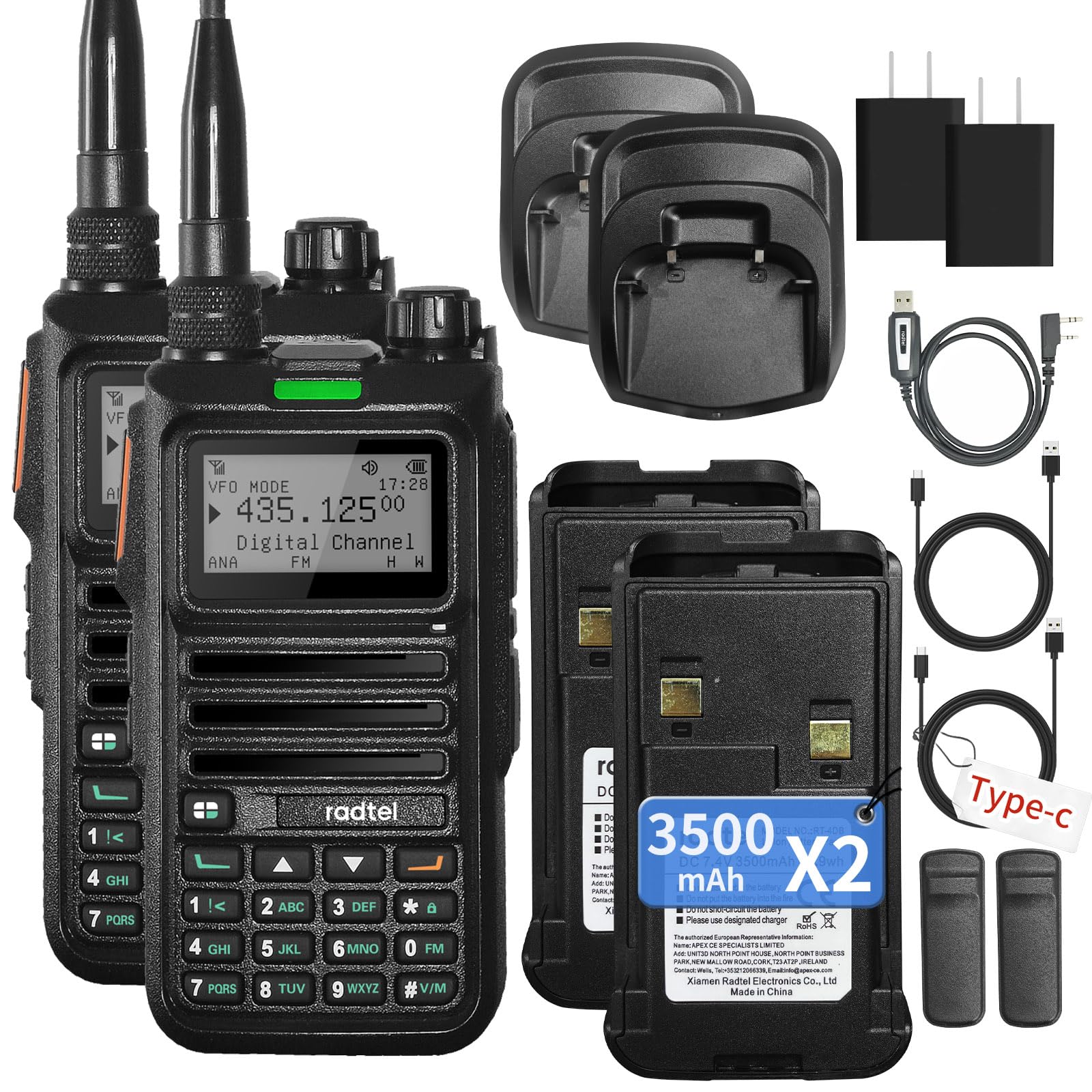 Radtel RT-4D JU 430MHz DMR/FM☆JARD保証可能 DMR/FM無線機☆RT-4D JU 430MHz☆広帯域受信機☆JARD保証可