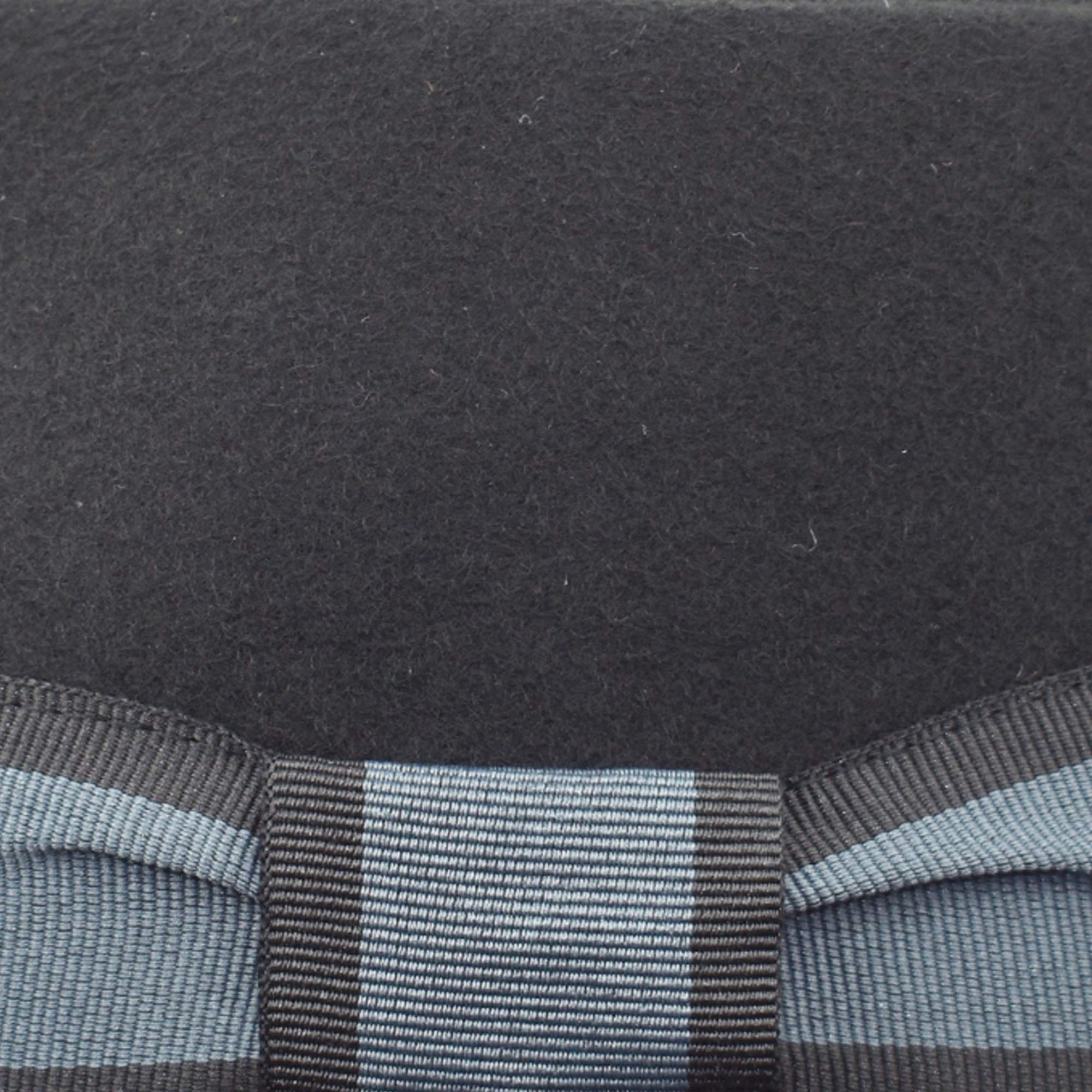 Melegari Cappello Jazz Pork Pie Charles | Feltro di Lana Nastro Rigato | Made in Italy | Uomo Donna | Autunno/Inverno