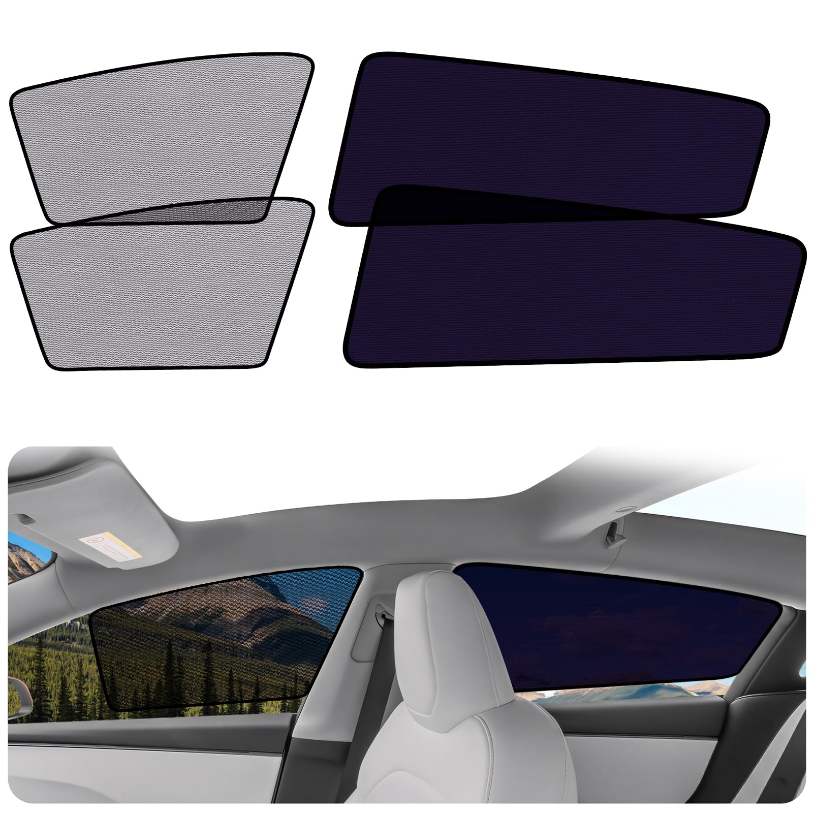 Photo 1 of XCBYT Static Cling Tesla Model 3 Window Shade for 2024-2026, 4 Pack