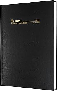 Collins 2025-2026 Financial Year Diary - A4 Day to Page Planner - Black