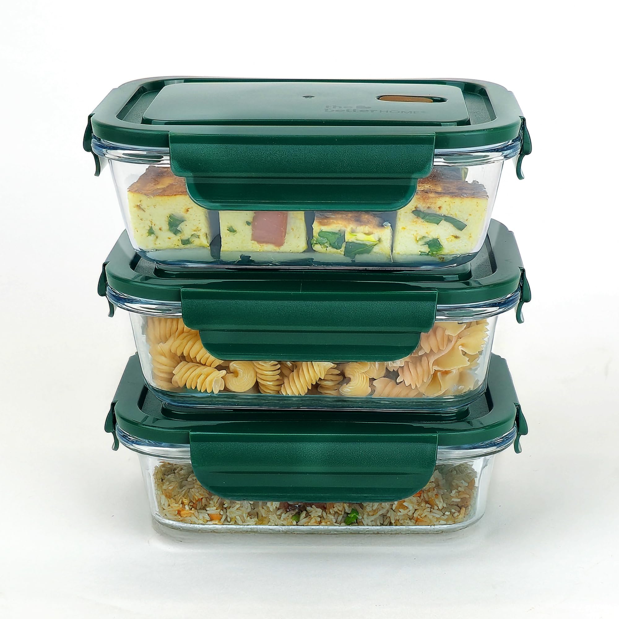 The Better Home | Lunch Boxes | Borosilicate Glass | Microwave Safe Oven Safe Leak Proof | Lunch Box for Office Home Kitchen for Women Men | Air-Tight Lid | Capacity 680ml | Pack of 3-image-38