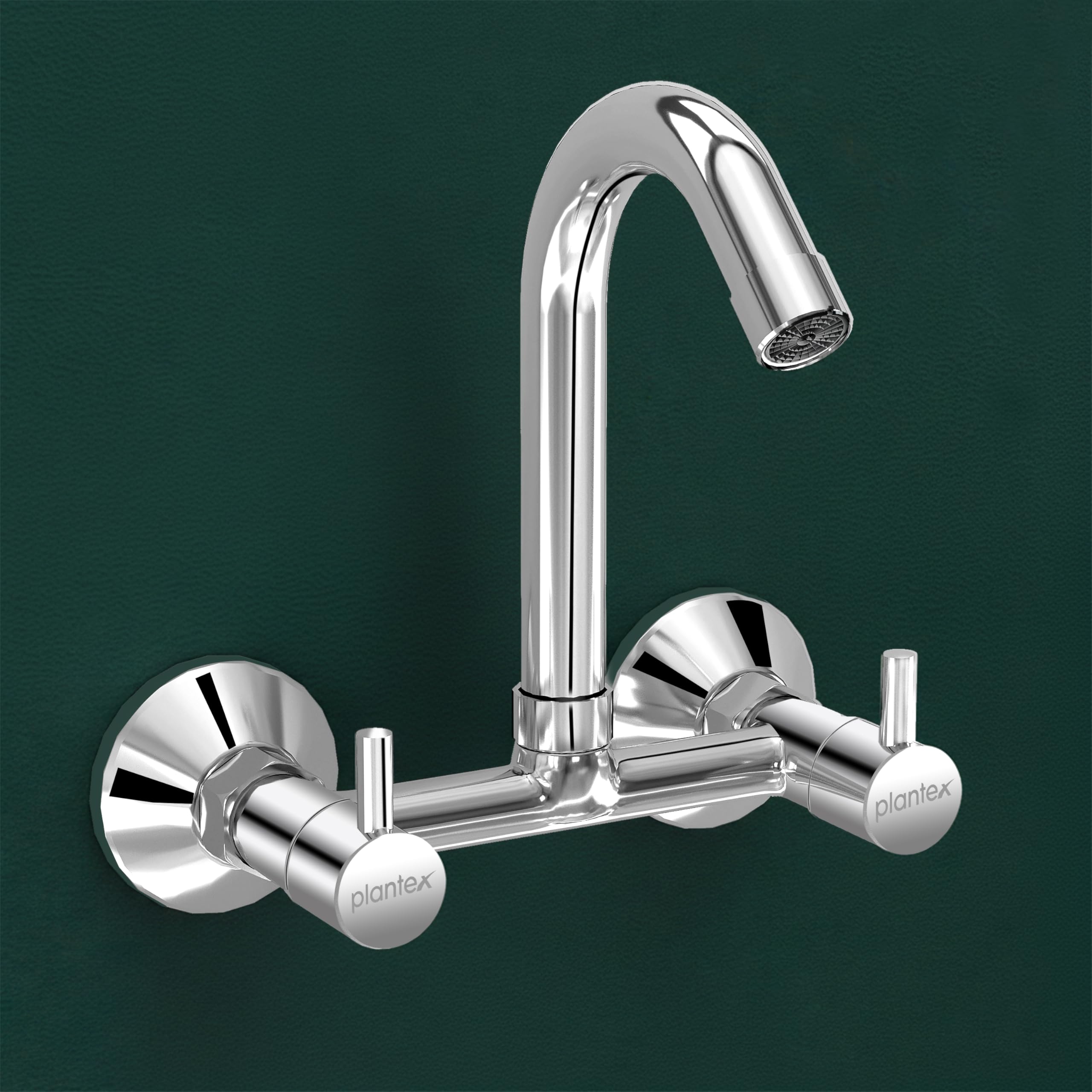 Plantex Brass Sink Mixer Tap - Hot & Cold, Chrome Finish -10