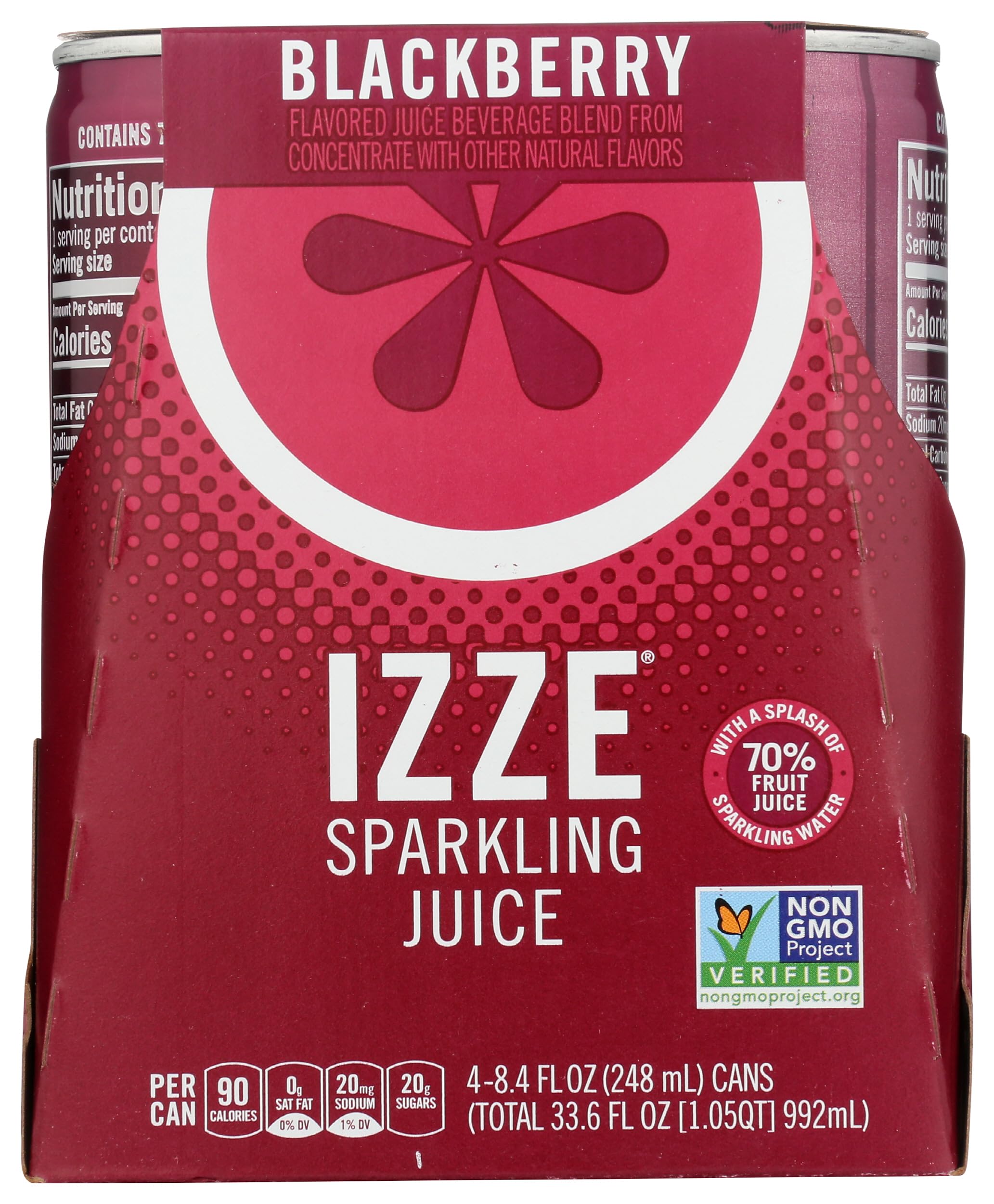 Amazon.com: IZZE Sparkling Juice, Blackberry, 8.4 oz Cans, 4 Count