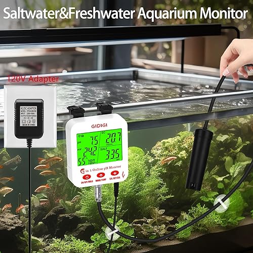 Miniatura 5 de Medidor digital de pH EC Medidor de pH hidropónico inteligente con WiFi para pantalla grande en tiempo real con múltiples parámetros mostrados