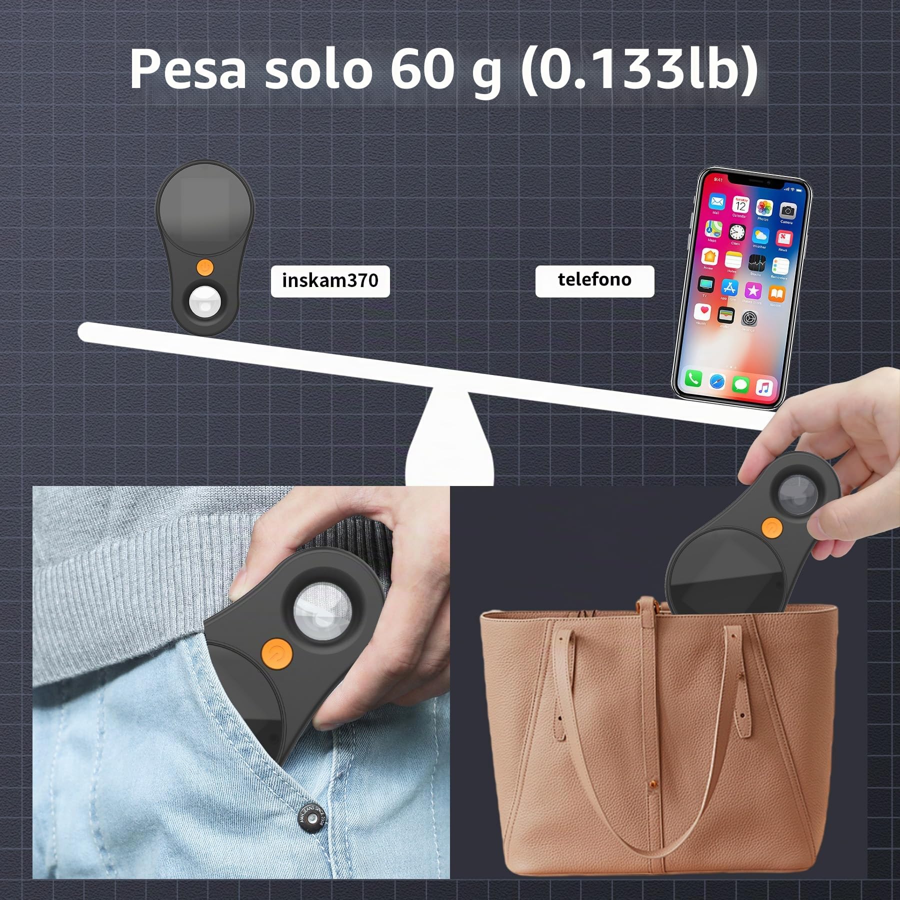 Microscopio portatile 200X per adulti/bambini, mini microscopio tascabile con schermo IPS da 2,0'' con 8 LED regolabili, microscopio digitale ricaricabile, vista PC compatibile con Windows - Nero