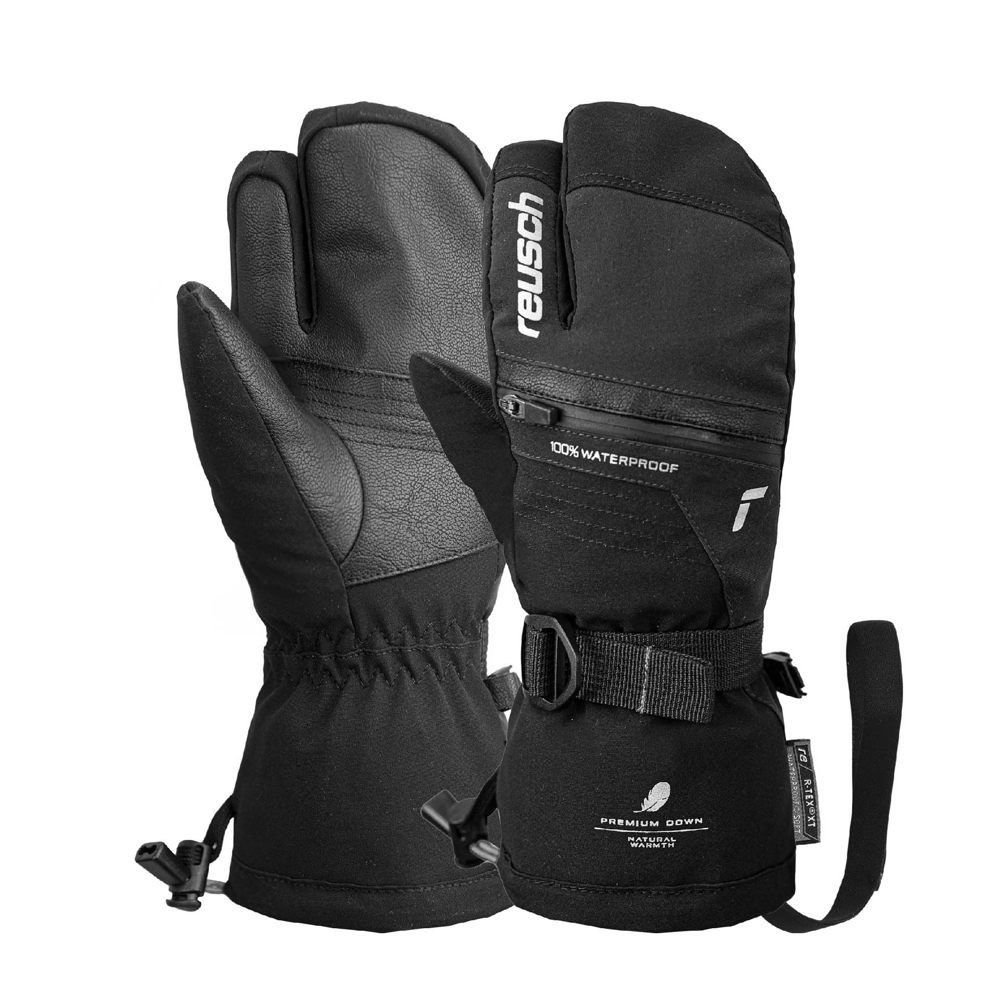 Reusch Lando R-TEX XT Junior Lobster sehr warme, wasserdichte und atmungsaktive 3-Fingerhandschuhe Winterhandschuhe Skihandschuhe Kinder Kids Jugendliche Mädchen Jungen