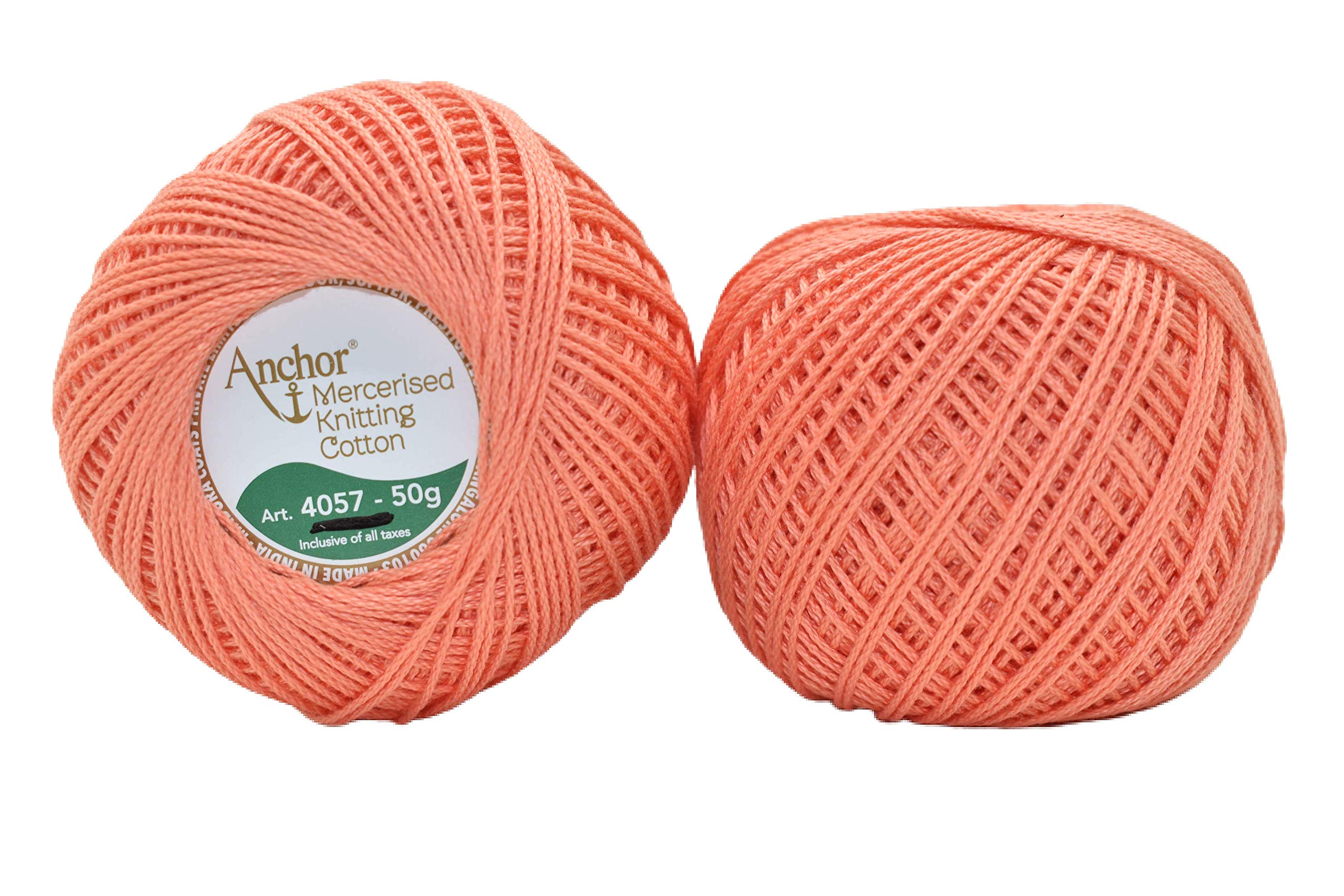 HUNNY- BUNCH® Premium Anchor Mercerised Knitting Crochet Cotton Thread Yarn Balls for Knitting, Weaving, Embroidery, DIY and Craft Making (Art. 4057) 50G - Pack of 1 (328)