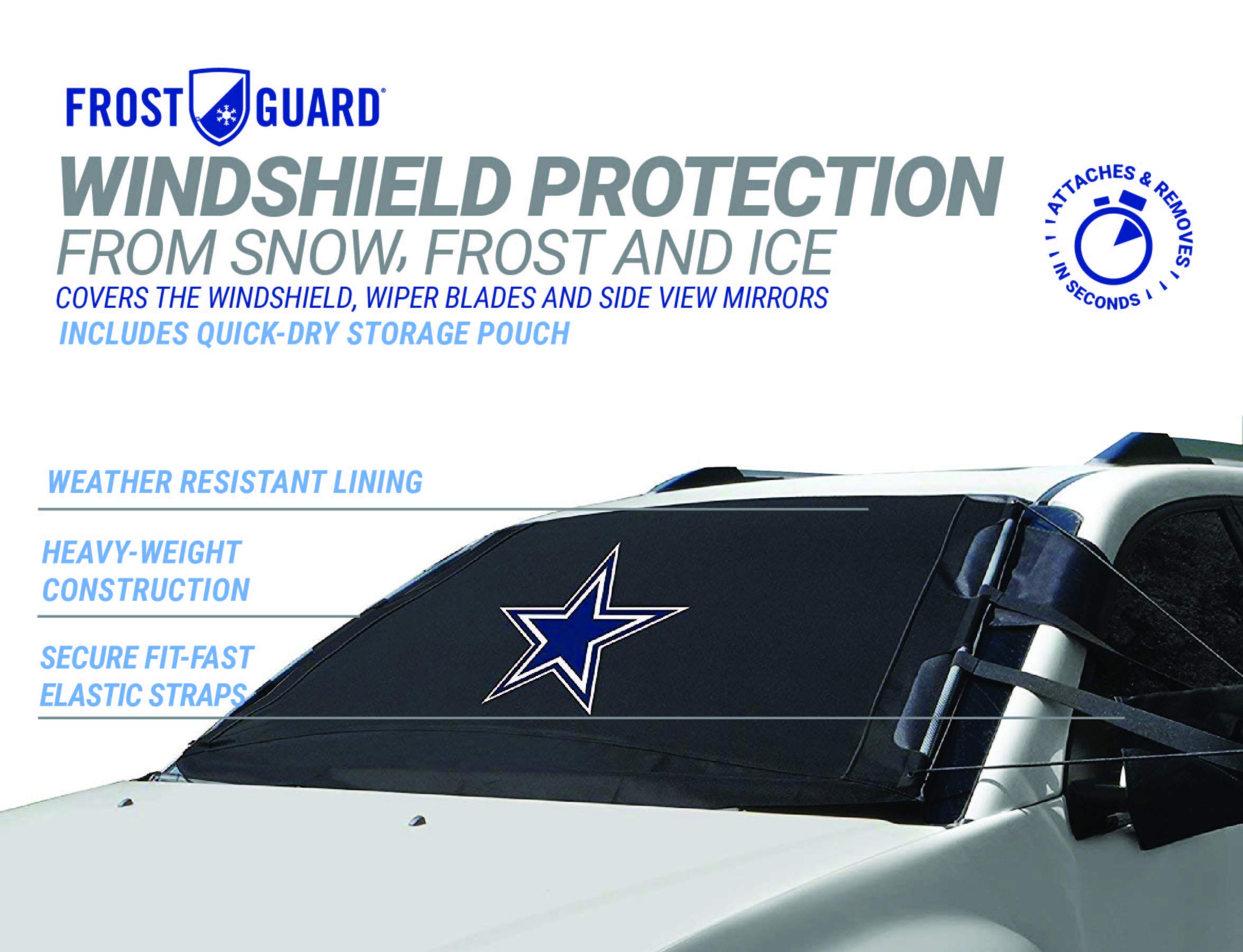NFL Frost Guard Windshield Cover for Ice and Snow, Dallas Cowboys