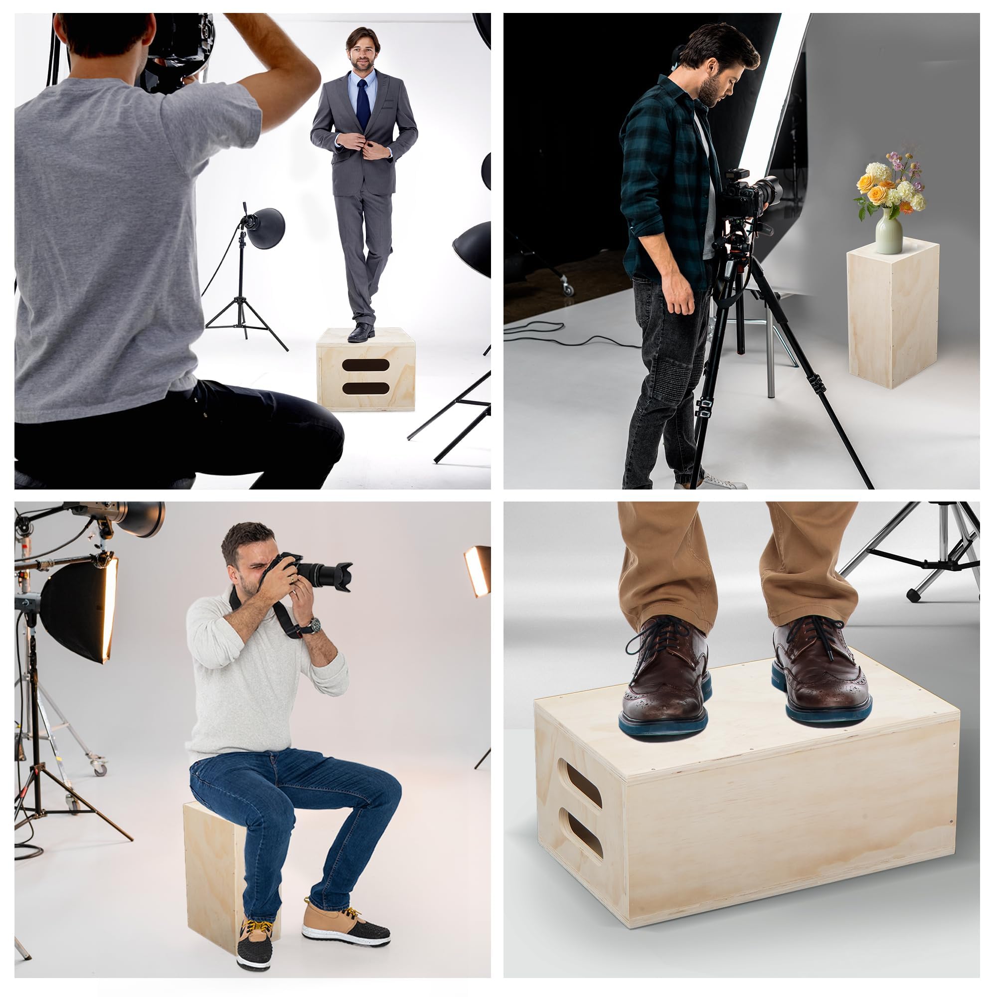 lesolar Photography Apple Box Set of 5 Standard Wooden Apple Boxes
