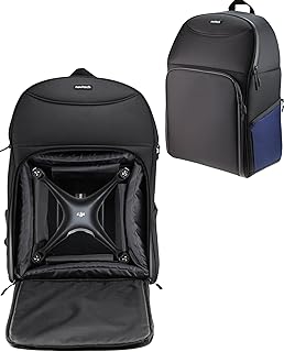 Navitech Rugged Black & Blue Backpack/Rucksack For Drones/Quadcopters Including The DJI Phantom FC40 / DJI Phantom 2 / DJI Phantom 3 / DJI Phantom 4 Pro Obsidian