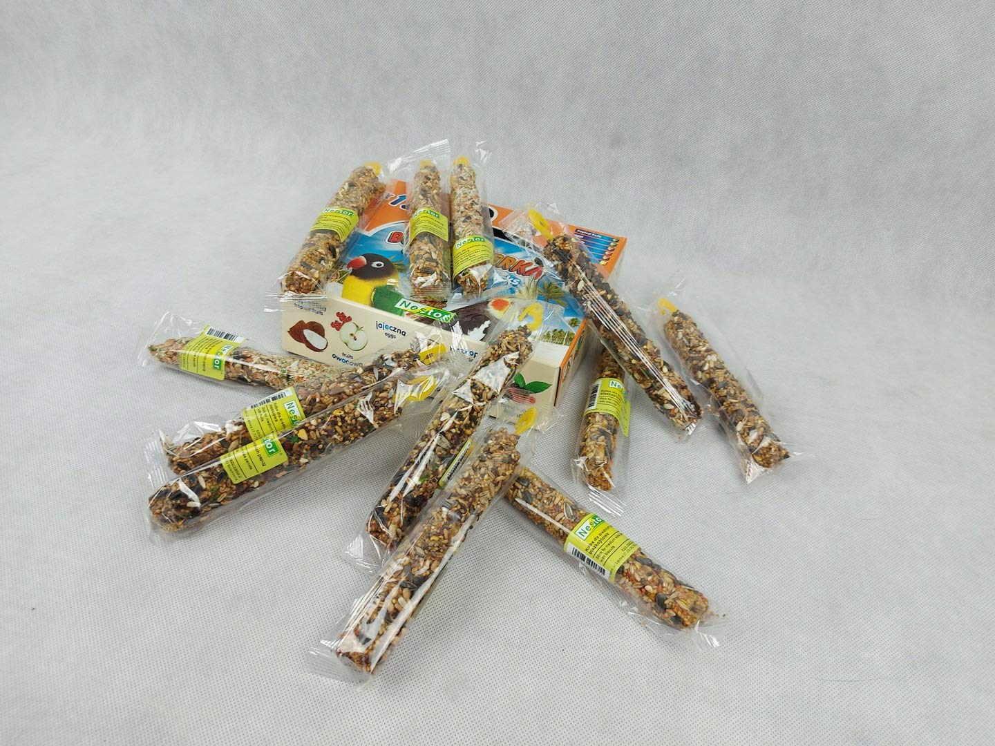 Grandes perruches Mangeoire à oiseaux Friandises 12 Barres Knabber Mix