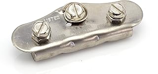 Meter Box and Panel Ground Clamp, Front or Back - Bonding Grounding Wire Clamp - Grounding Tools Edition - UL Listed - Antenna, Satellite Dish, Cable TV - 1 Pack