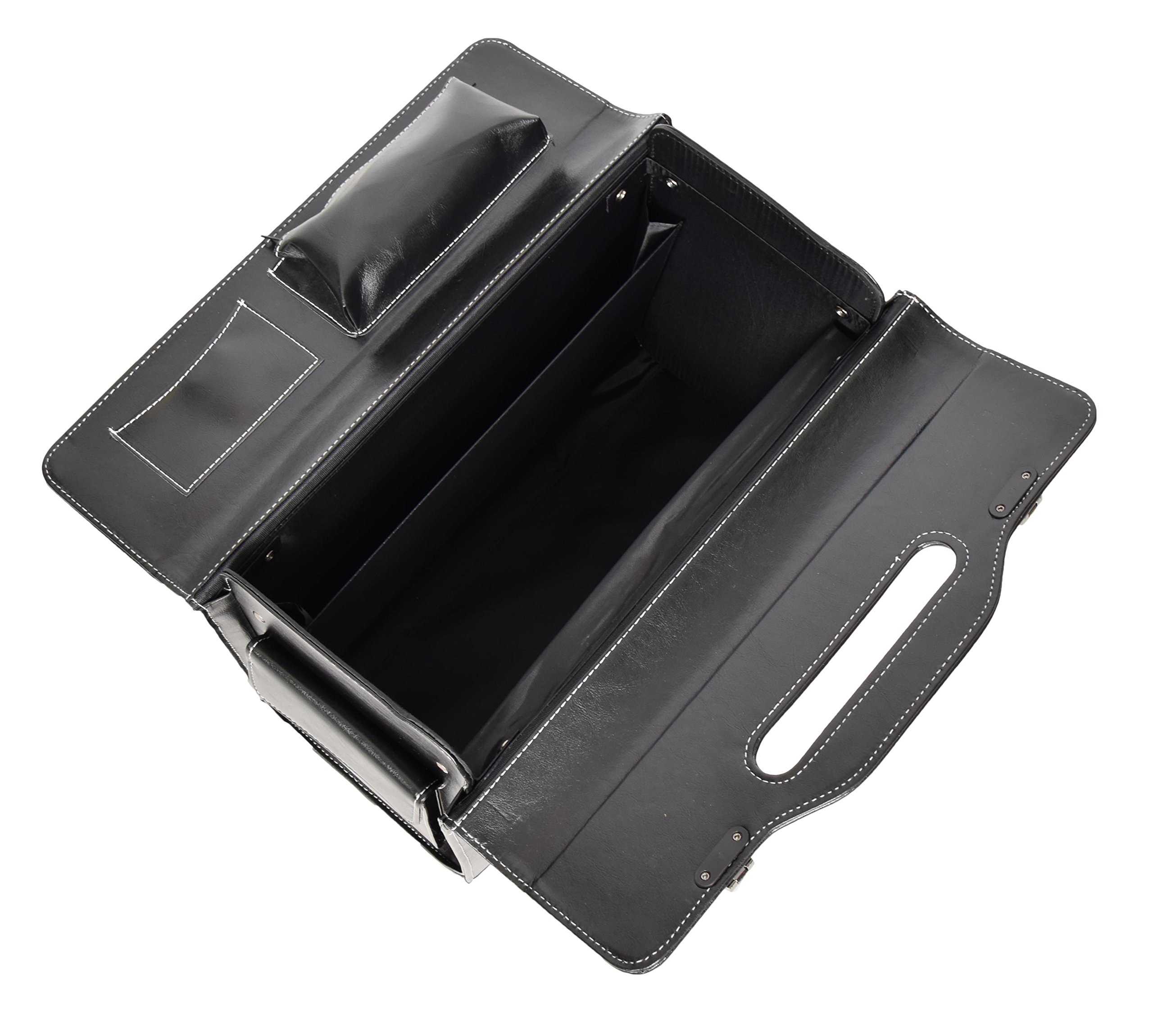Borse Pilota del Viaggio PC Portatile Medico Borsa Rep Ventiquattrore Lucchetto a Combinazione HOL3196 Nero