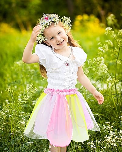 Miniatura 3 de Jeowoqao Conjunto de disfraz para niñas, juego de rol de hadas y sirena, traje de baño con accesorios, 25 piezas para niñas pequeñas de 2 a 5 años