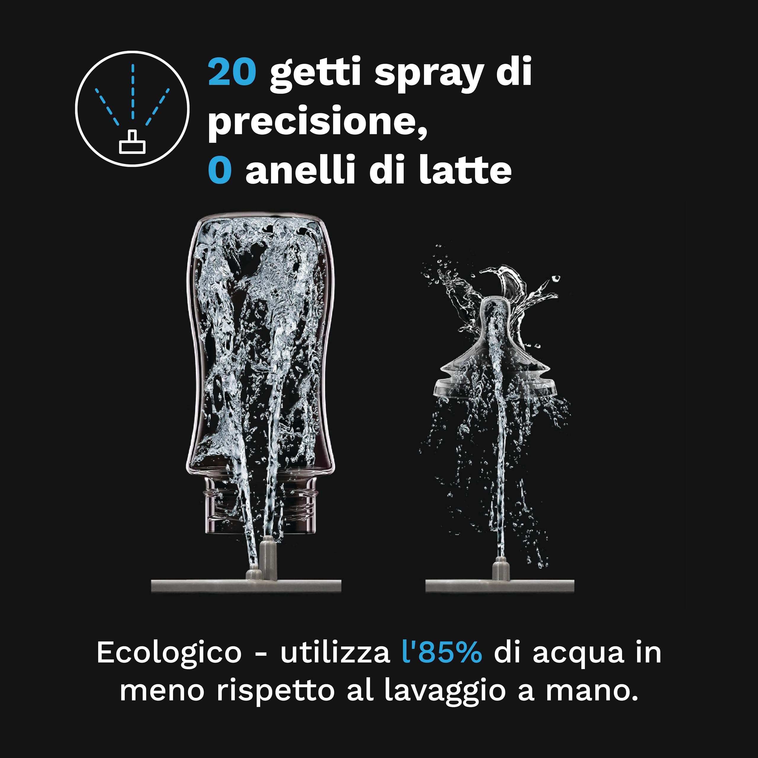 Baby Brezza Bottle Washer Pro: Lavabiberon ecologico, multifunzione, Sterilizzatore automatico con Lavaggio e Asciugatura per Biberon, Tettarelle e Accessori per Neonati - Pulizia senza spazzole
