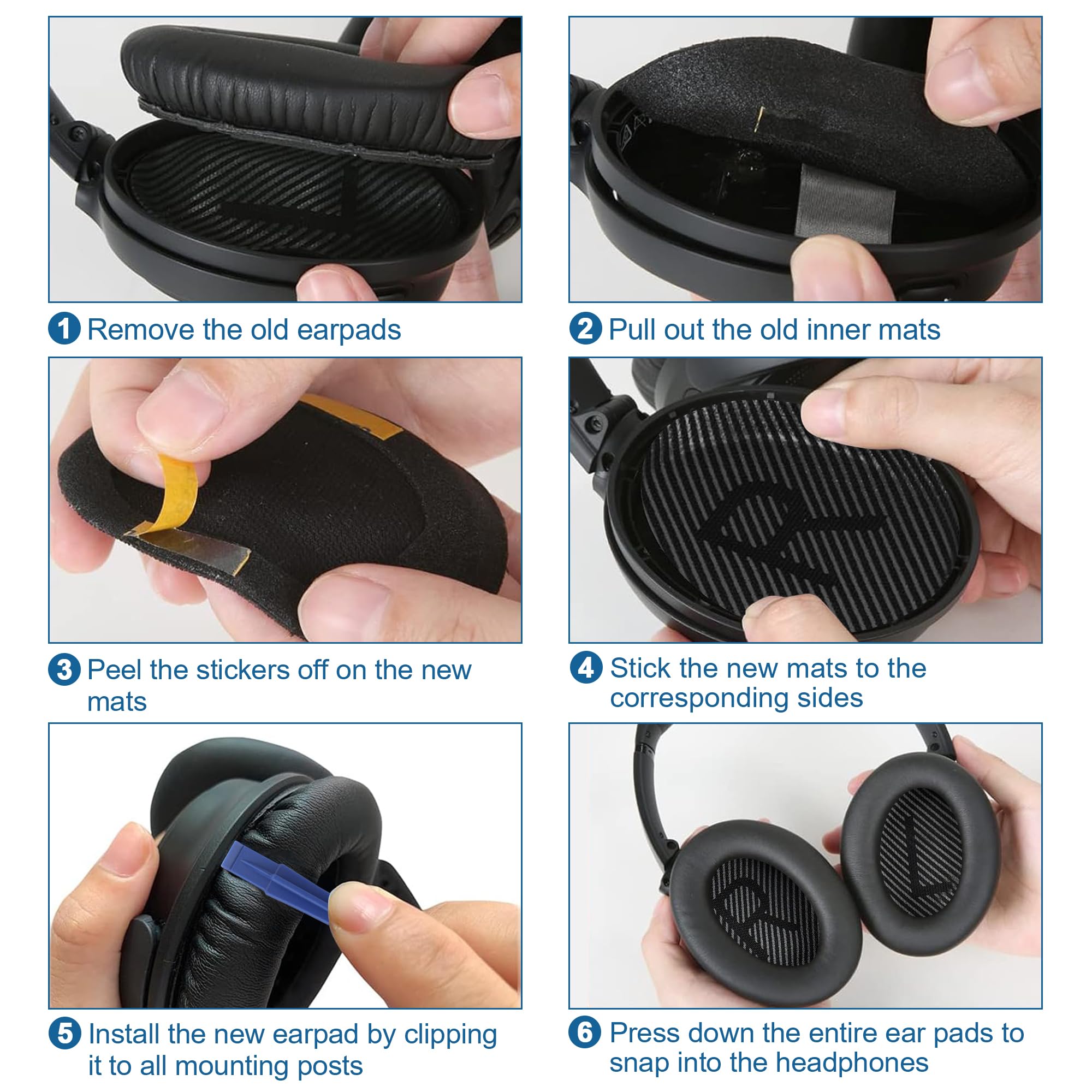 Ersatz Ohrpolster Für Bose QC35 & QC35 II - Weicher Tragekomfort Für Deine Kopfhörer