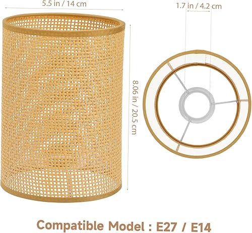 Miniatura 2 de Lámpara de escritorio, lámpara de mesa, ventilador de techo, lámpara de casa de campo, cubierta de lámpara de piso, pantalla tejida para lámparas de