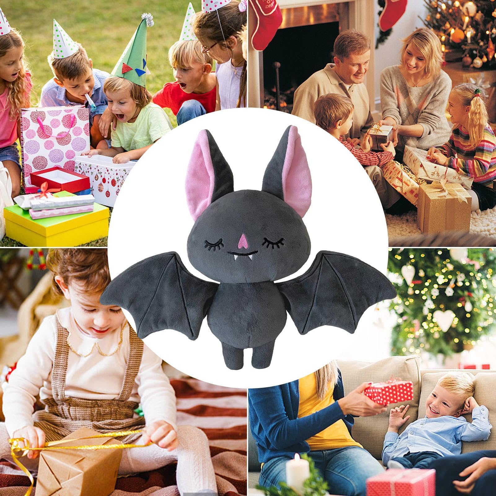 Peluche De Murciélago De 18 Cm – Adorable Animal De Felpa Suave, Perfecto Para Halloween, Decoración De Habitación Y Regalo Acurrucable