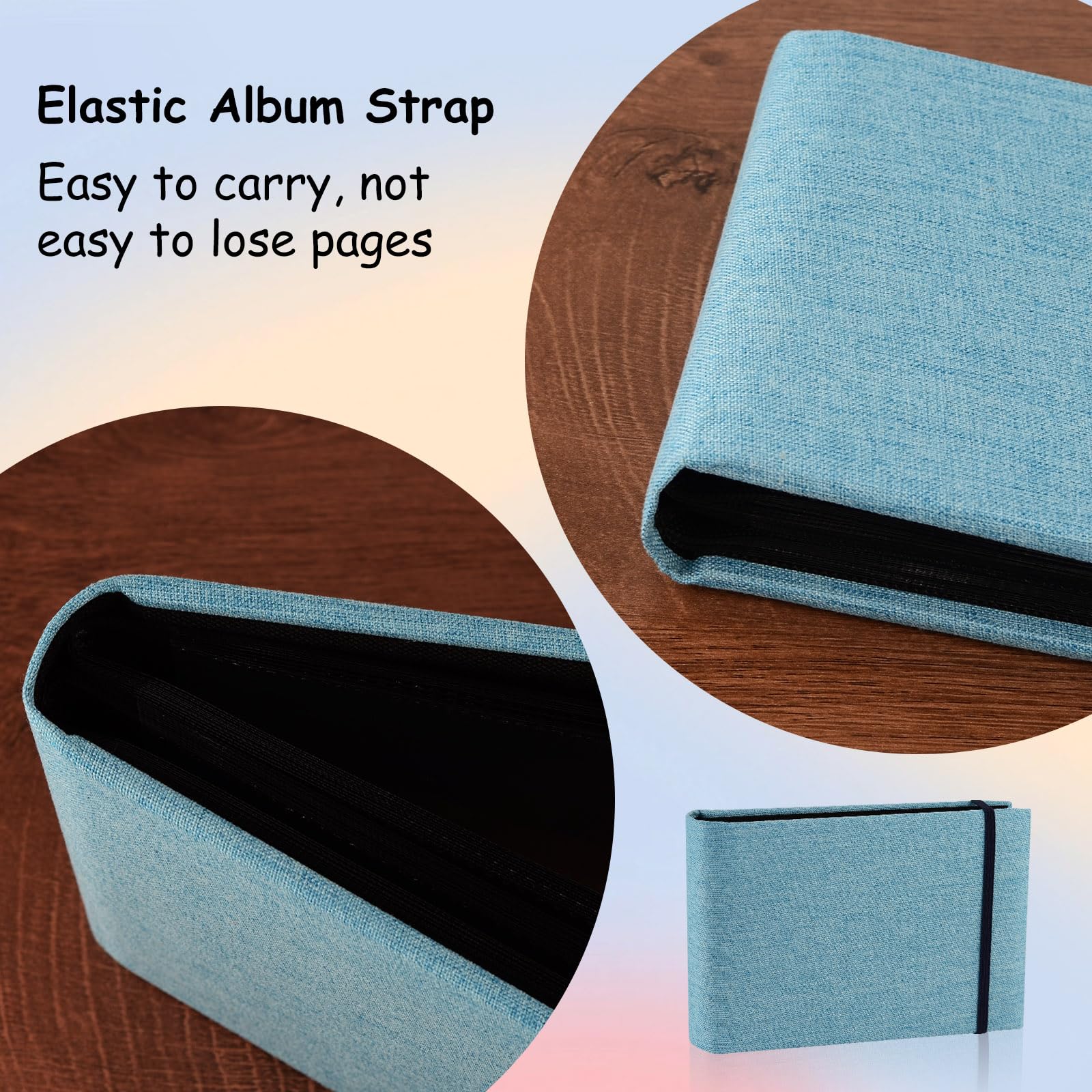 2 Pack Small Photo Album 6x4, 200 Photos Small Mini Linen Photo Album - Image 4