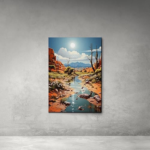 Red Mesa, Archival Print of Landscape Prints of Red Mountain in Mesa, Arizona, Canvas, Wall Decor