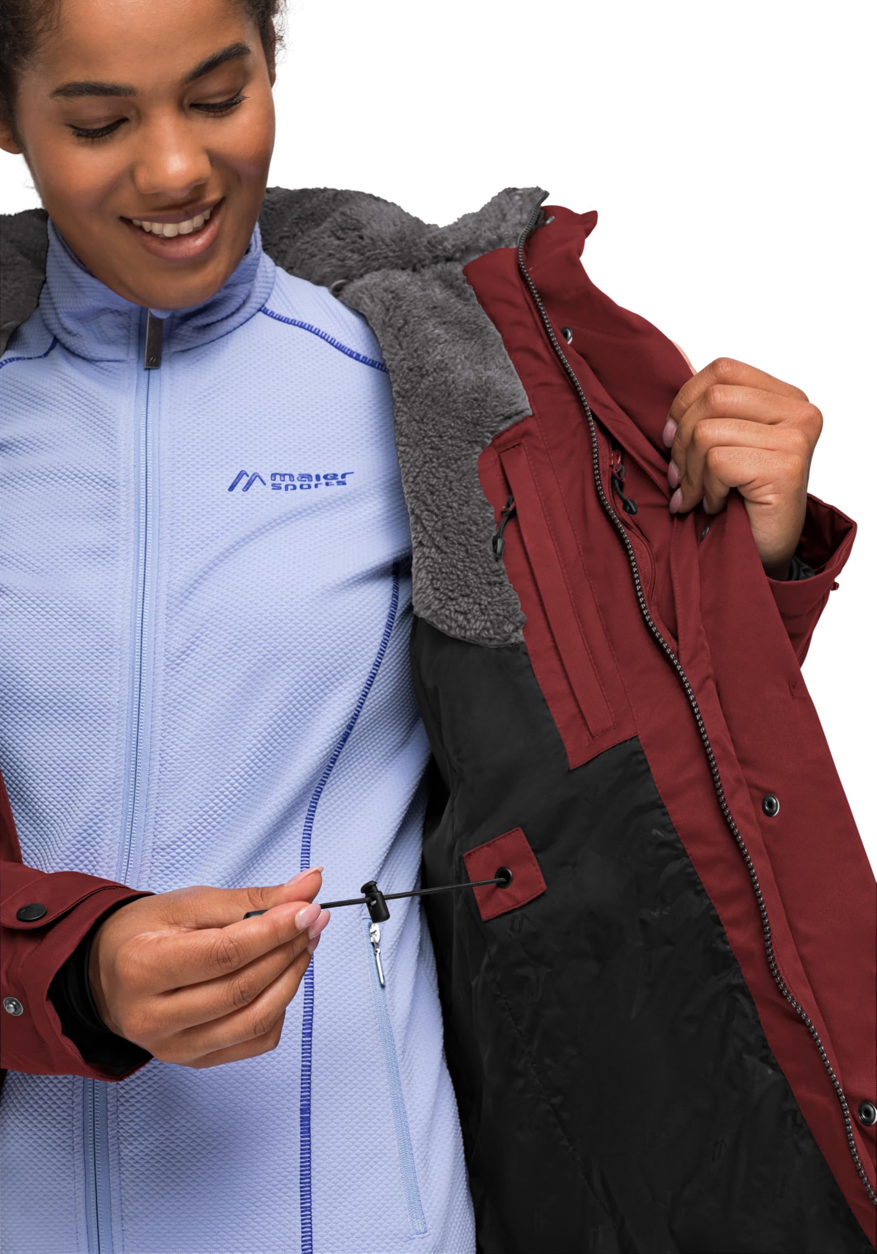 Maier Sports Lisa 2.1, Damen Outdoorjacke, Wasserdichter Outdoor-Mantel mit vielen Features, mTEX Wetterschutz und mTHERM für hohen Wärmerückhalt, PFC-frei