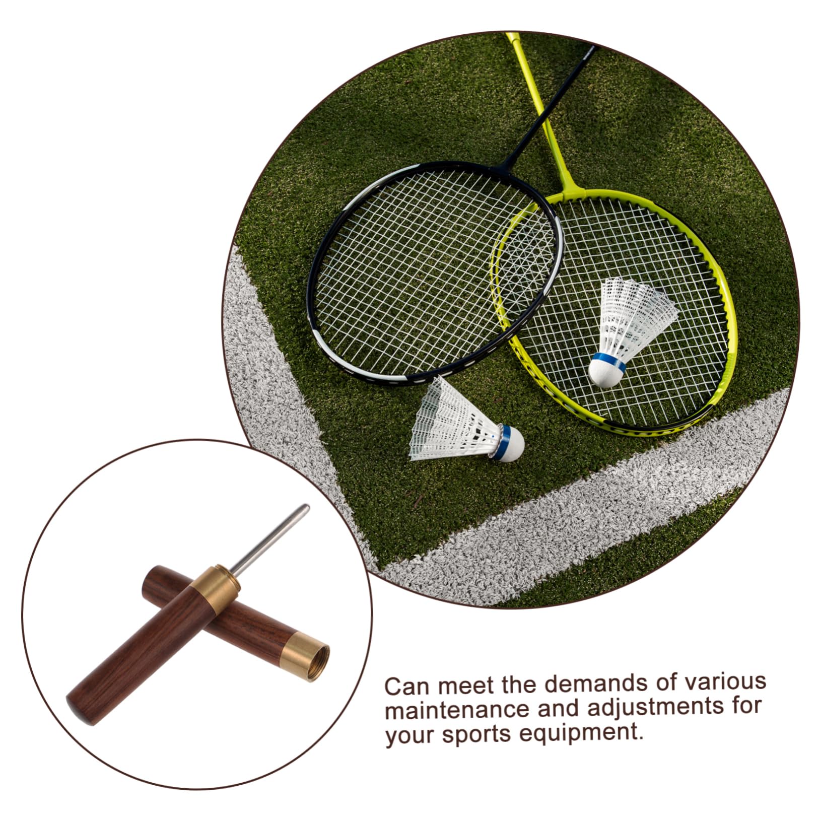 Sosoport Cono di incordatura del Badminton incordatura della Racchetta punteruolo per Racchetta da Badminton punteruolo per infilare Badminton Acciaio Inossidabile